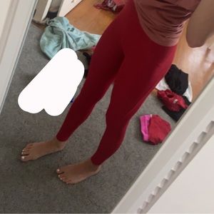 Red Lululemon align leggings